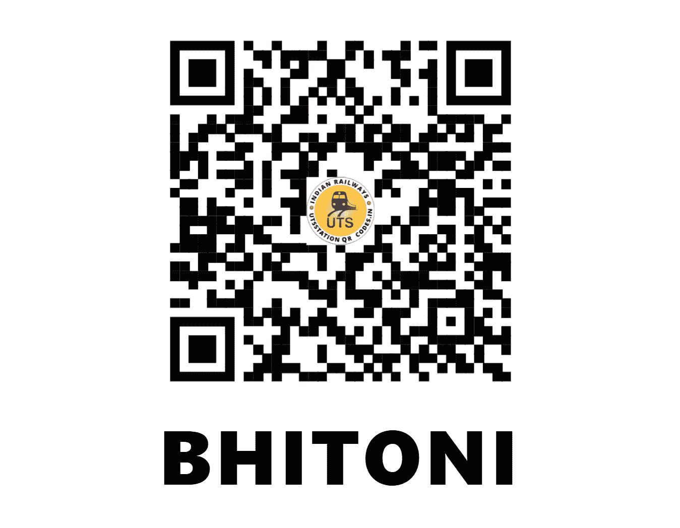 UTS QR Code for BHITONI - BHTN (WC - MADHYA PRADESH)